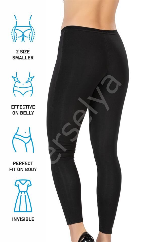 Siyah Emay 1434 Modal Cotton Termal Tayt