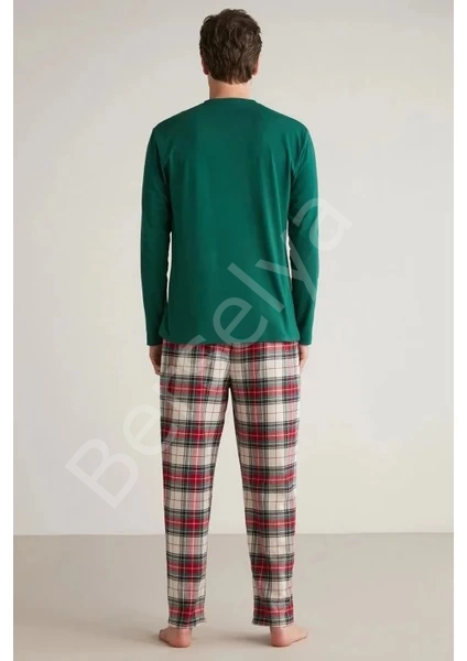 Nautıca M630 Erkek Uzun Kollu Ekoseli Pijama Takımı