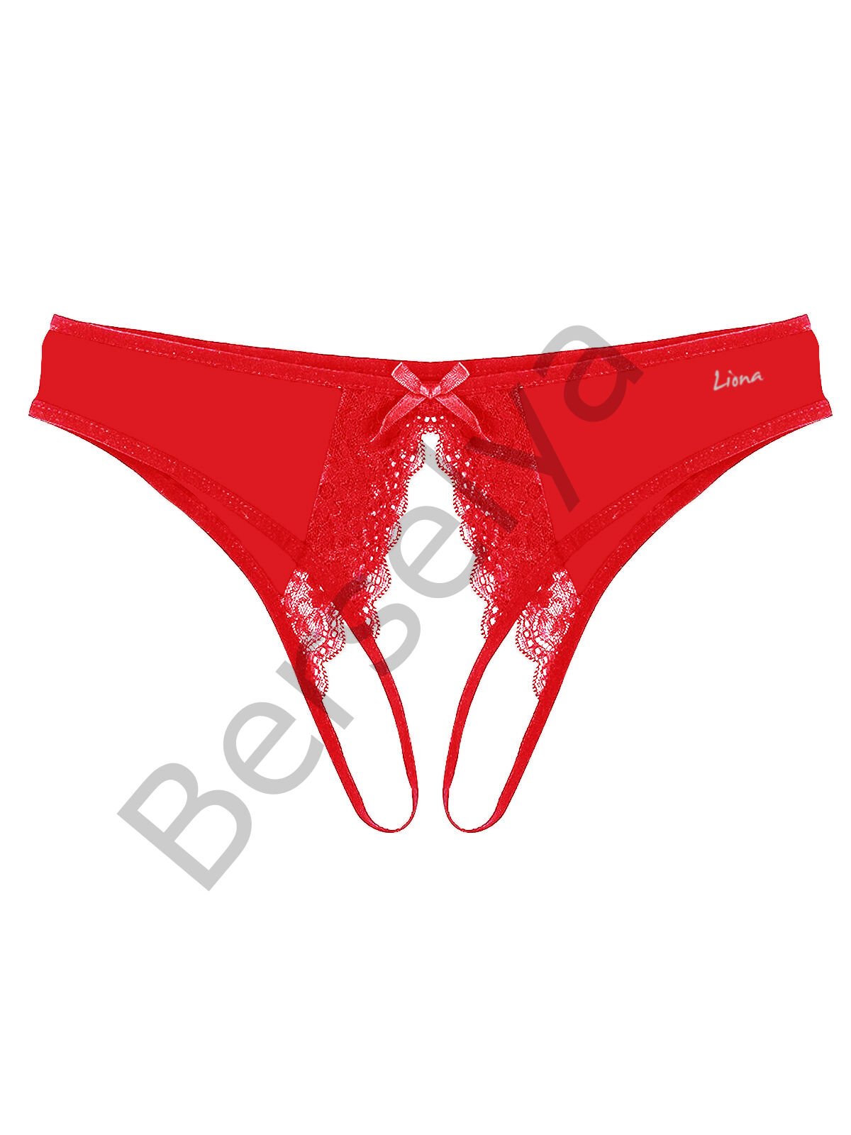 Ağı Açık Büyük Beden Kırmızı Fantazi Külot