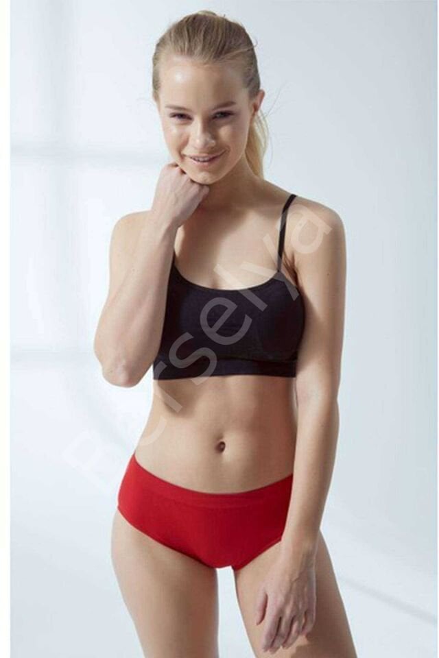 Elite Life Kadın İp Askılı Destekli Büstiyer Siyah Sütyen 770