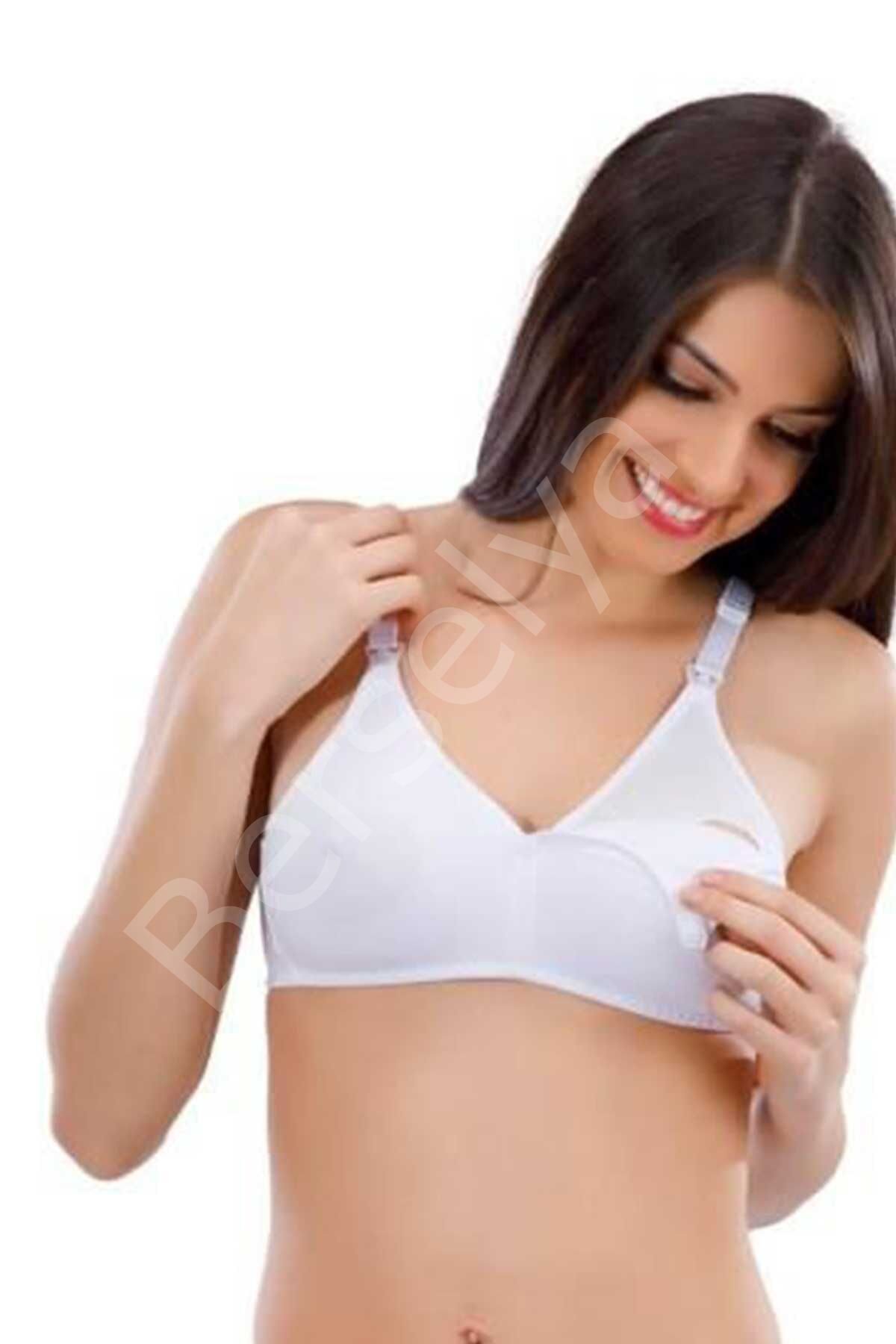 Penye Pamuklu Emzirme Sütyeni Beyaz