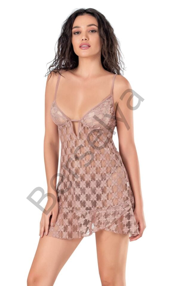 Vizon Kısa Tül Gecelik