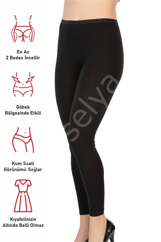 Siyah Emay 1432 Modal Cotton Uzun Tayt