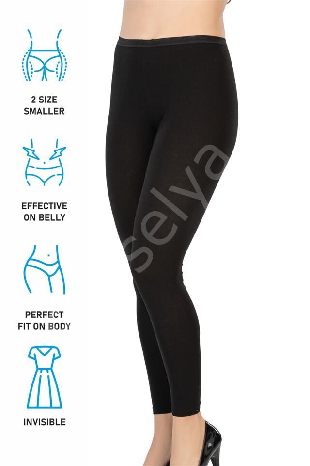 Siyah Emay 1432 Modal Cotton Uzun Tayt