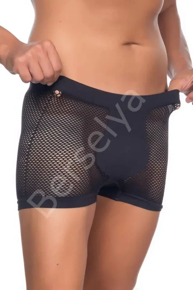 Siyah  2106 Fileli Soft Erkek Boxer