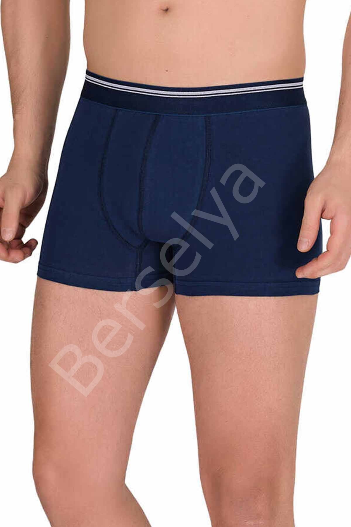 Likralı Erkek  Boxer Şort Lacivert 1097b