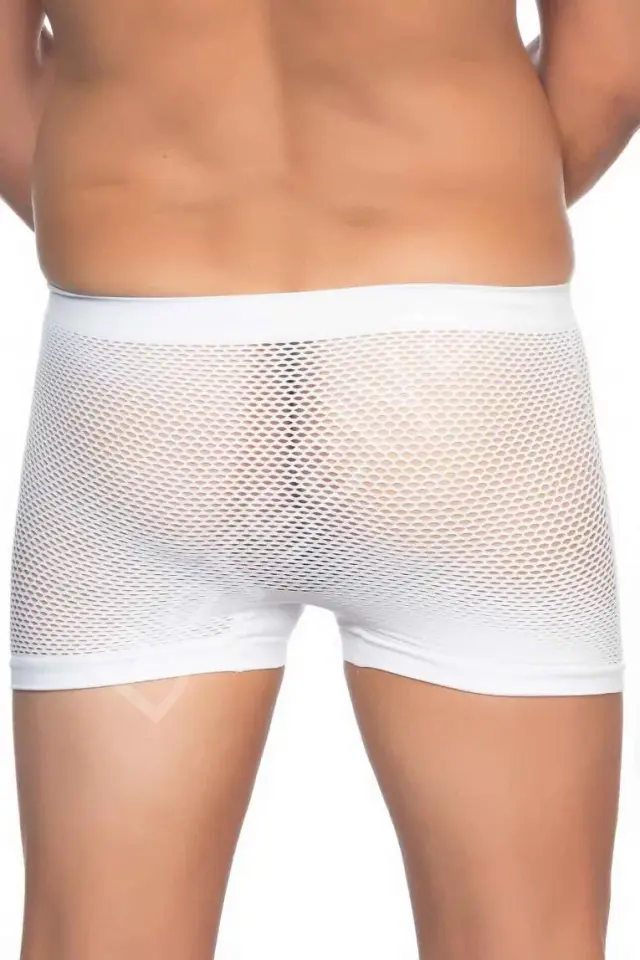 Beyaz  2106 Fileli Soft Erkek Boxer