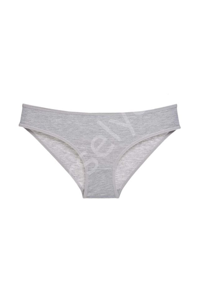 Gri Kadın Günlük Pamuklu Likralı Özel Poşet İçinde Taşınabilir  Slip Külot