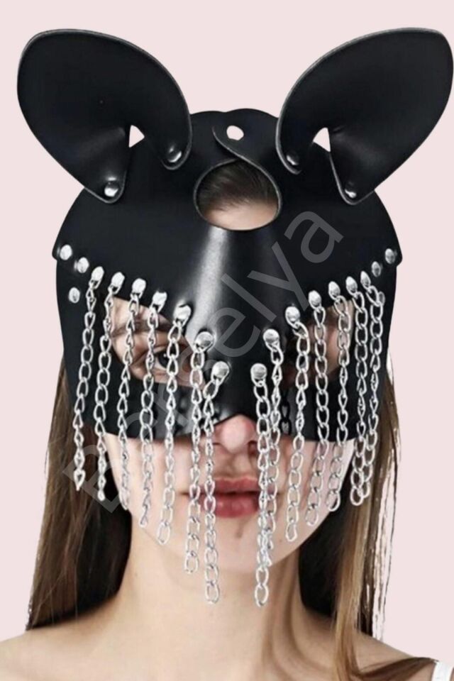 Siyah Maske Üstüne Zincir Aksesuarlı Harness 700915