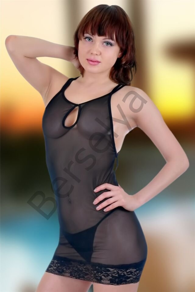 B042318 Transparan Seksi Gecelik