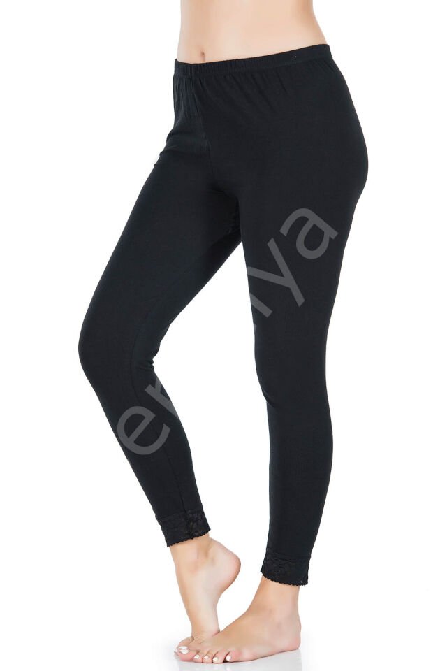 Paça Dantelli Uzun Kadın Tayt 413