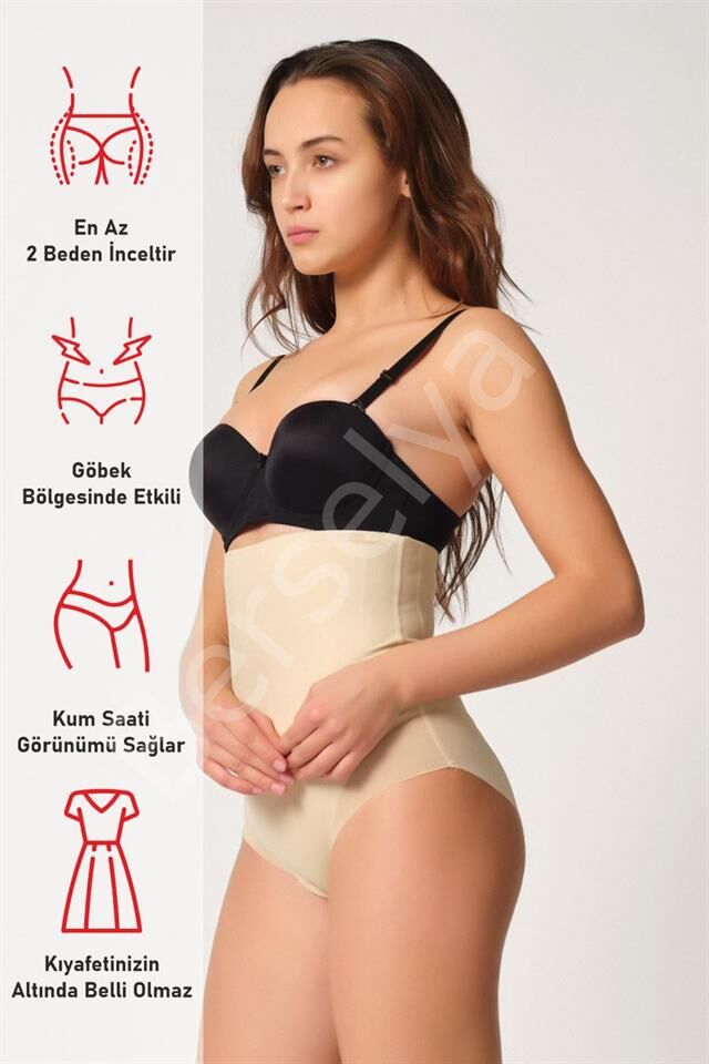 Ten Emay 2945 Tül Karyokalı Slip Lazer Korse