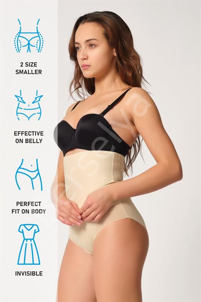 Ten Emay 2945 Tül Karyokalı Slip Lazer Korse