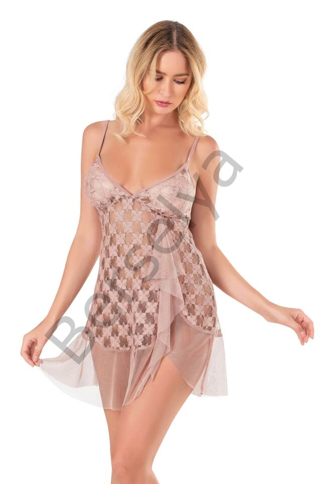 Vizon Kısa Tül Gecelik