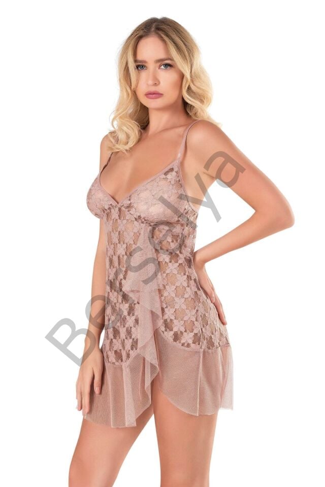 Vizon Kısa Tül Gecelik