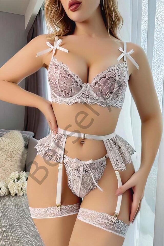 Beyaz Jartiyer  Fantazi 5'li Takım 2072