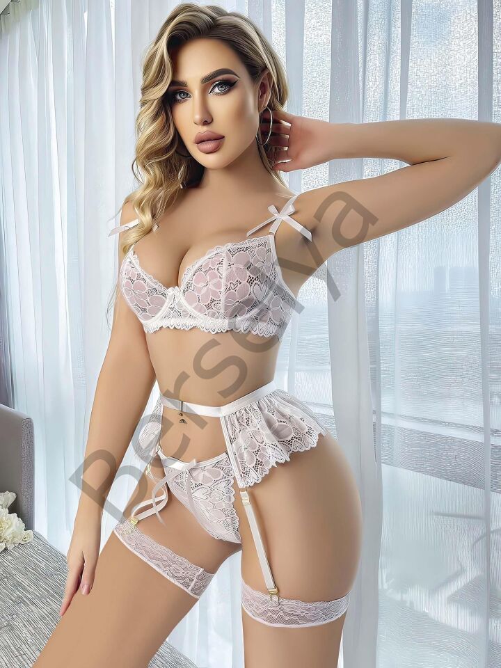 Beyaz Jartiyer  Fantazi 5'li Takım 2072