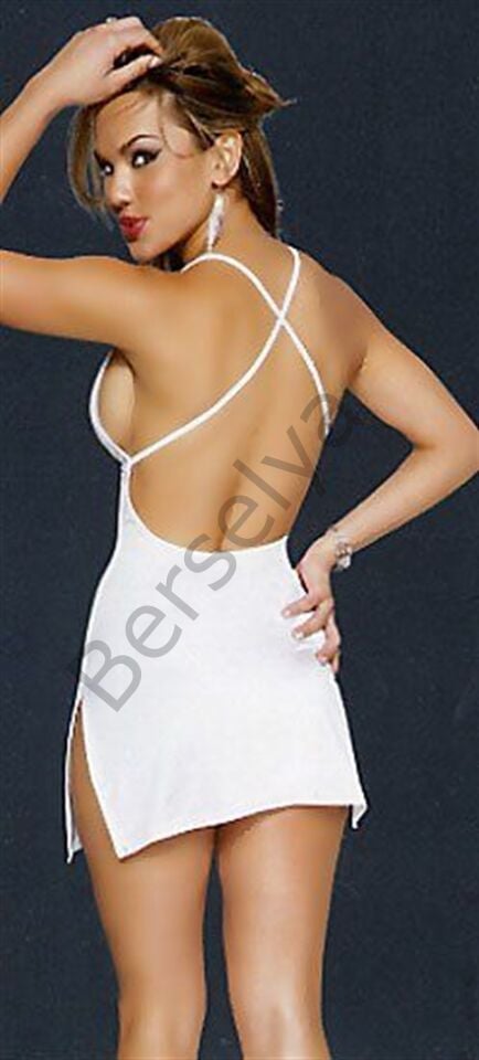 Br03105 Arkası Çapraz Yırbrfaçlı Gecelik