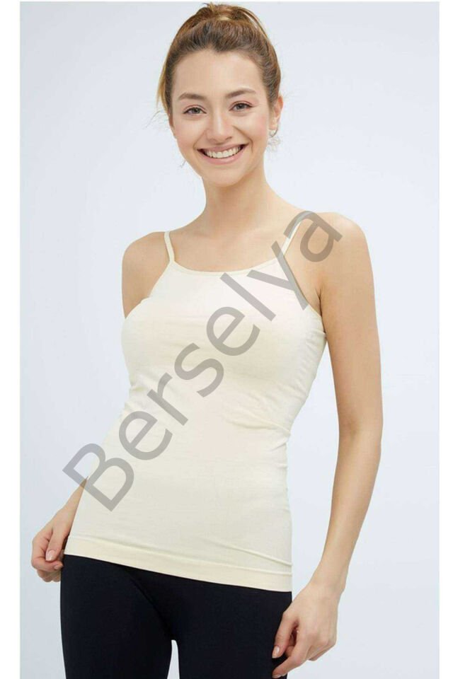 Elite Life Kadın İp Askılı İz Yapmaz Uzun  Atlet 846 L-XL - TEN