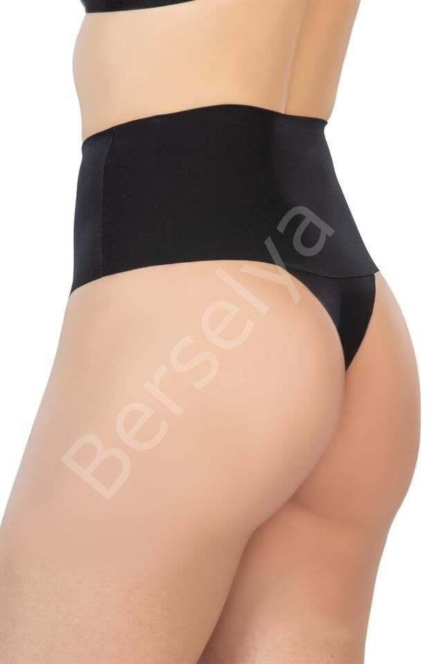 Siyah Mı 2806 Lazer Kesim Yüksek Bel İz Yapmaz String