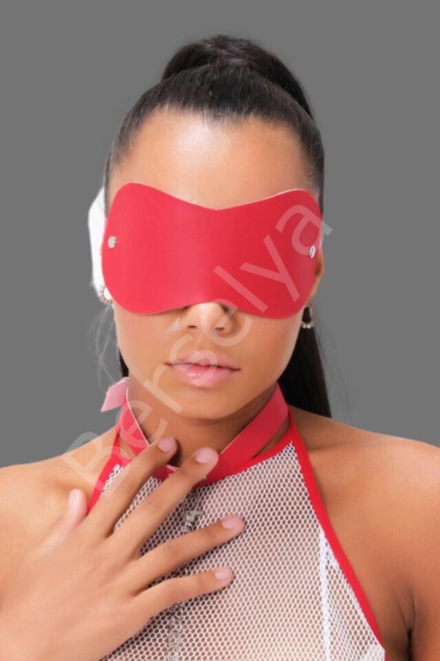 Kırmızı Deri Uyku Ve Körebe Oyun Gözlüğü 800559