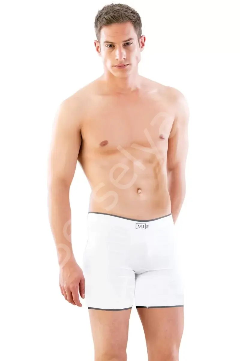 Beyaz  2108 Seamless Uzun Erkek Boxer