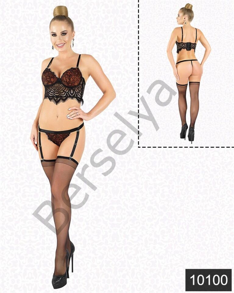 Lamine  Dantel  Jartiyer  Takım