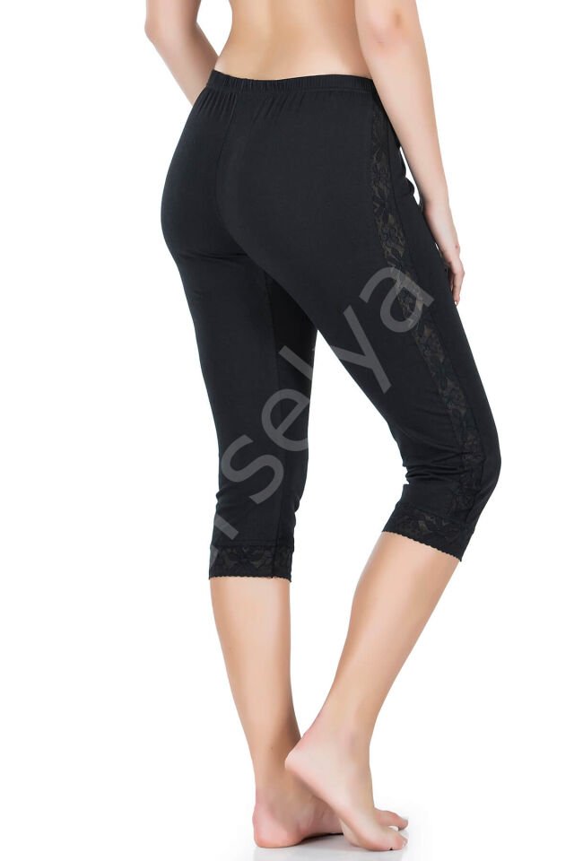 Şeritli Kısa Kadın Tayt 417