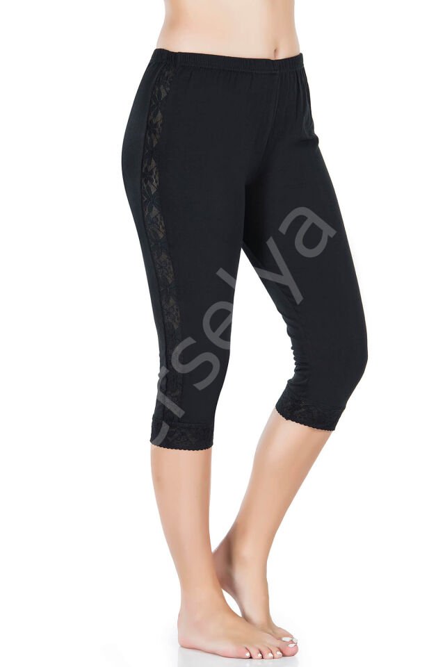 Şeritli Kısa Kadın Tayt 417