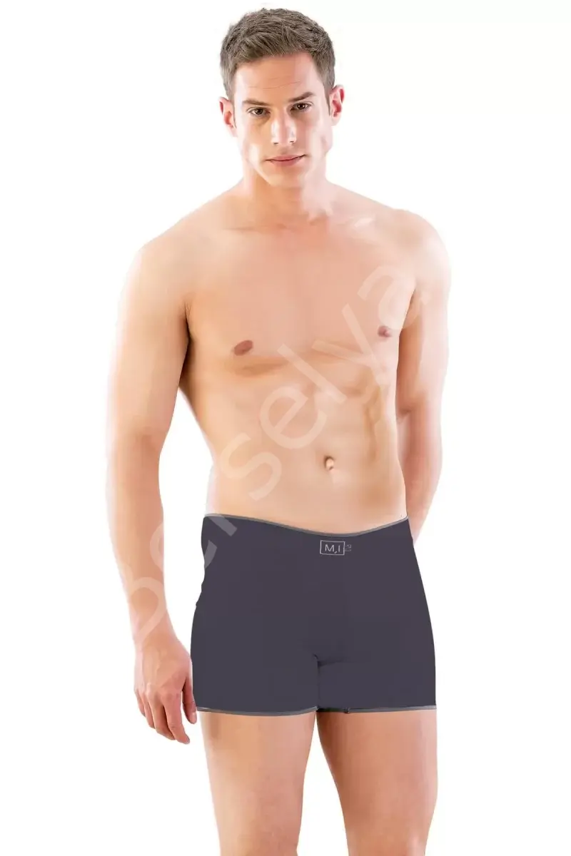 Antrasit  2108 Seamless Uzun Erkek Boxer