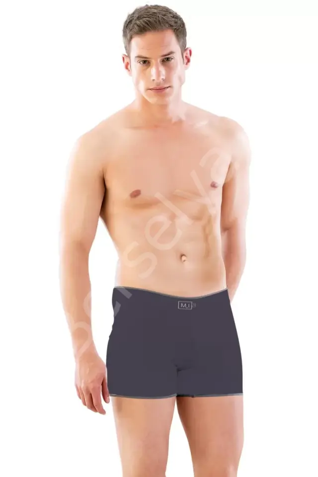 Antrasit  2108 Seamless Uzun Erkek Boxer
