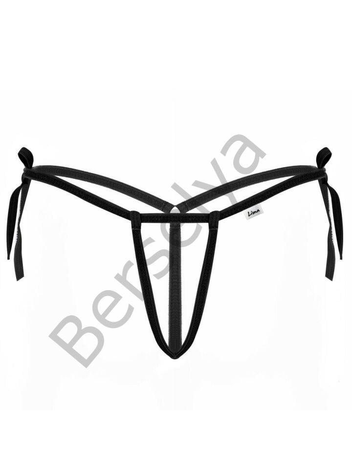 Siyah İpli Kadın Büyük Beden Fantezi G String