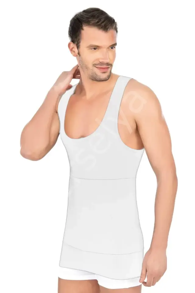 Beyaz  1400 Modal Cotton Erkek Atlet Korse