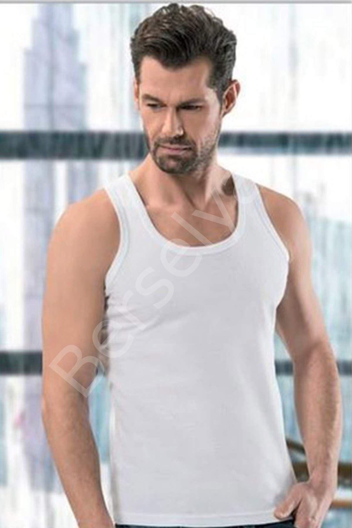 Erkek Ribana Atlet Beyaz - 1104A