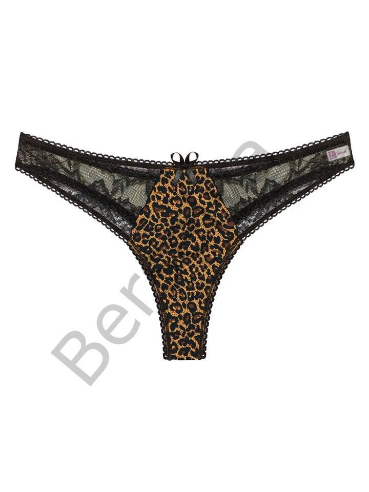Büyük Beden Leopar Desenli Fantazi G String Bato Külot