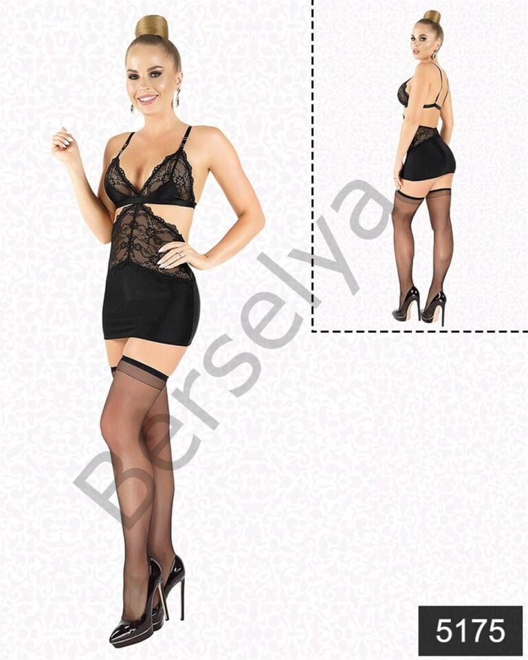 Likralı Saten Babydoll