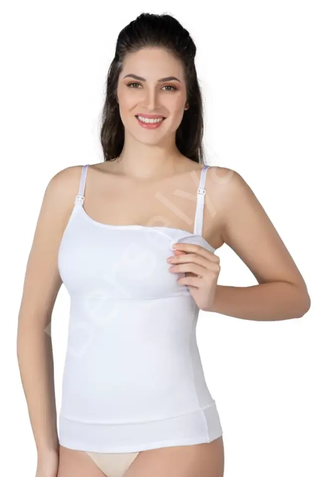 Beyaz  1402 Modal Cotton Emzirme Atlet Korse