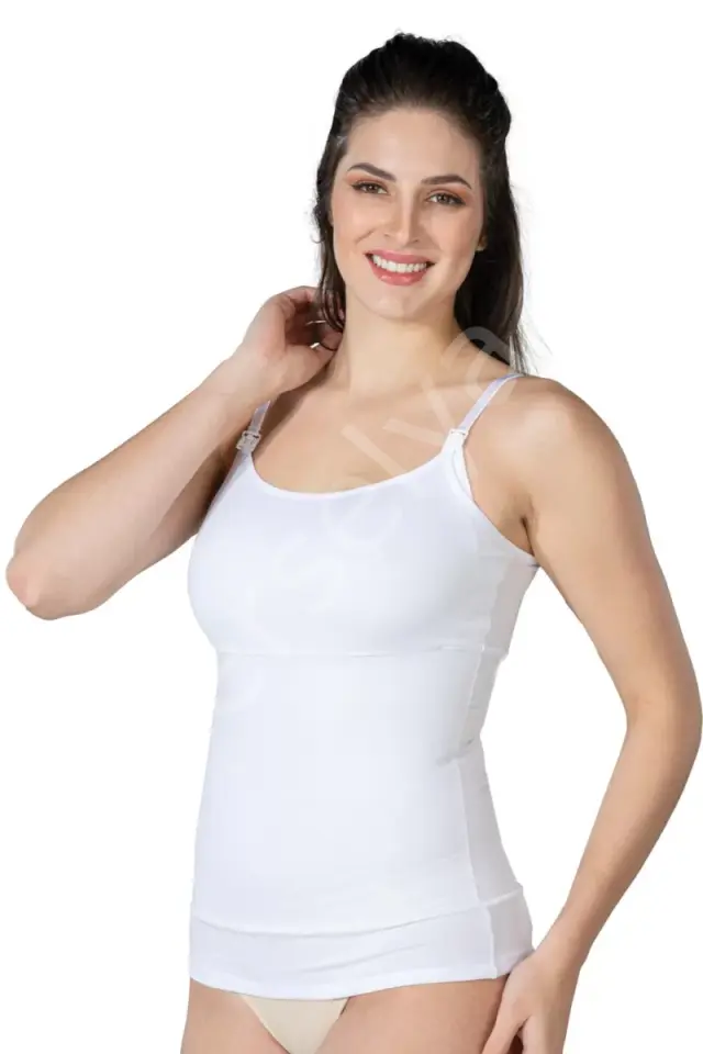 Beyaz  1402 Modal Cotton Emzirme Atlet Korse