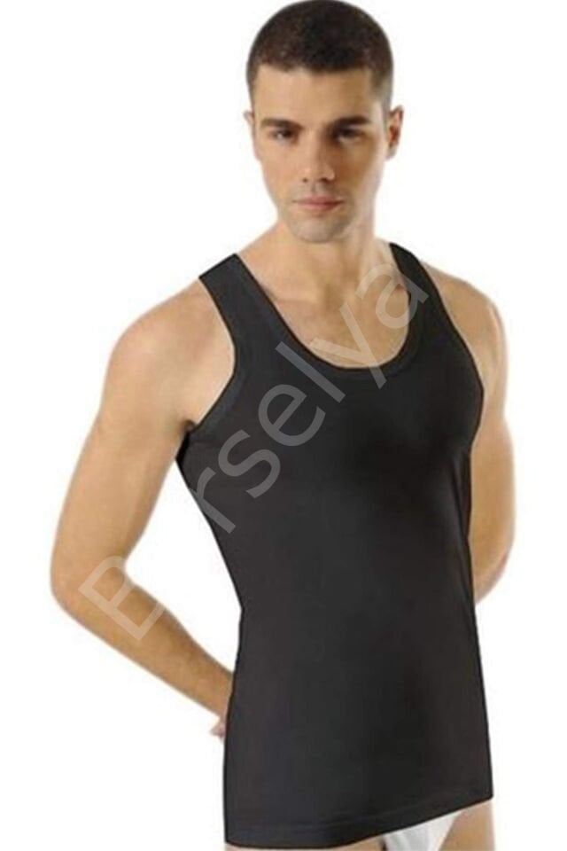 Erkek Ribana Atlet Siyah - 1104A