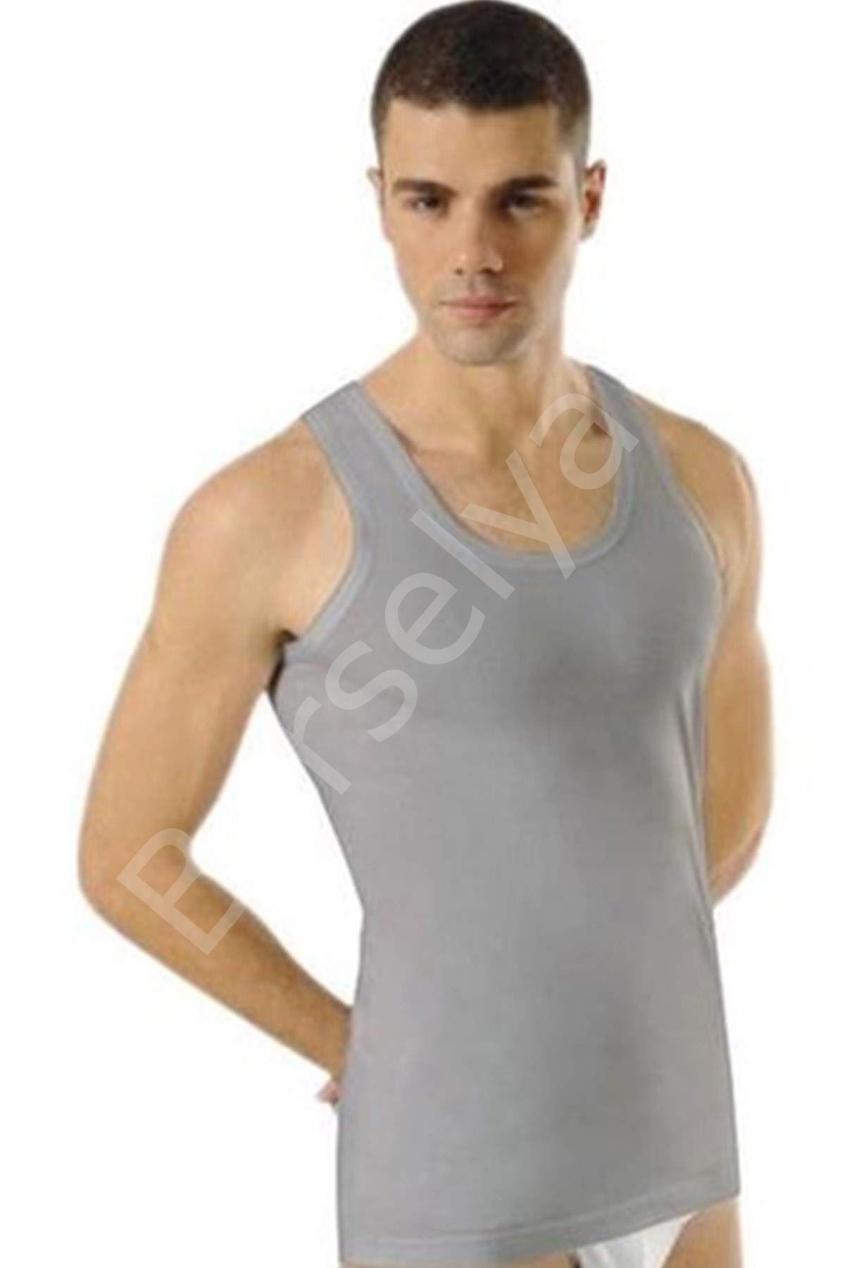 Erkek Ribana Atlet Gri - 1104A