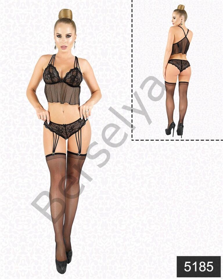 Jartiyerli Büstiyer Set