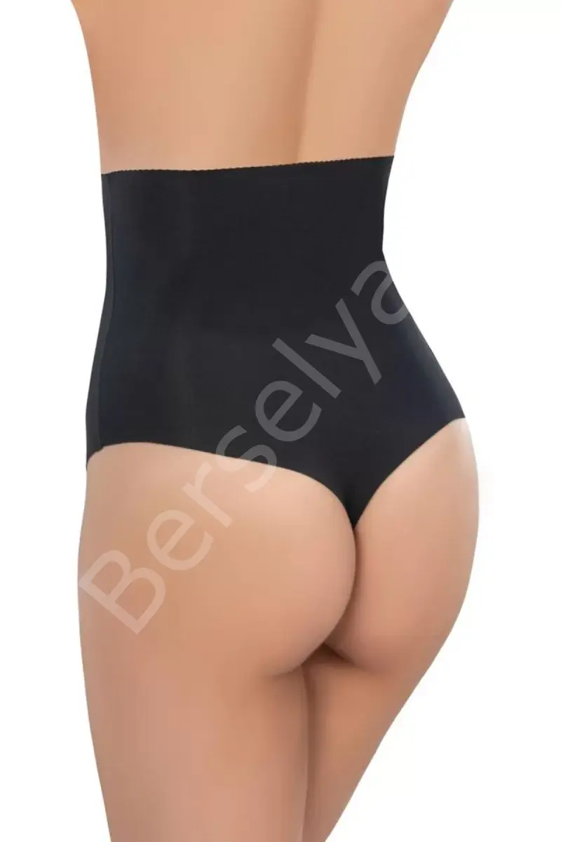 Siyah  2720 Lazer Kesim String Hayalet Korse