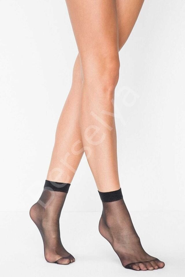 Kadın Ten Süper 15 Mat Soket Çorap Siyah
