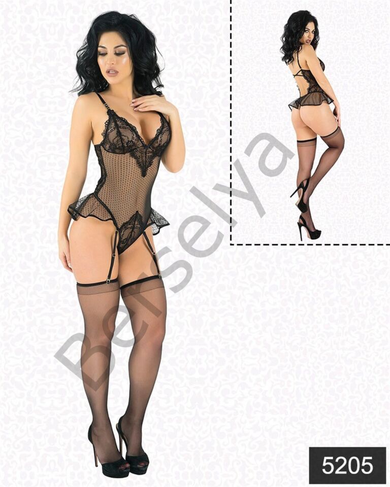 Desenli Tül Babydoll