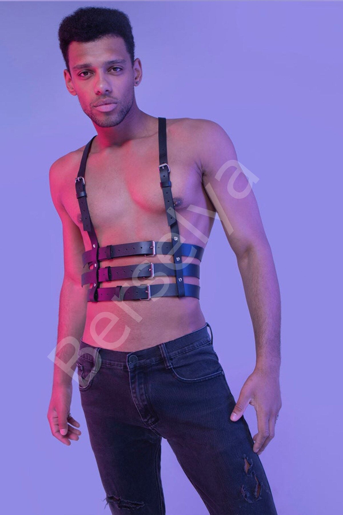 Askılı Erkek  Fantazi Harness Büstiyer 1160