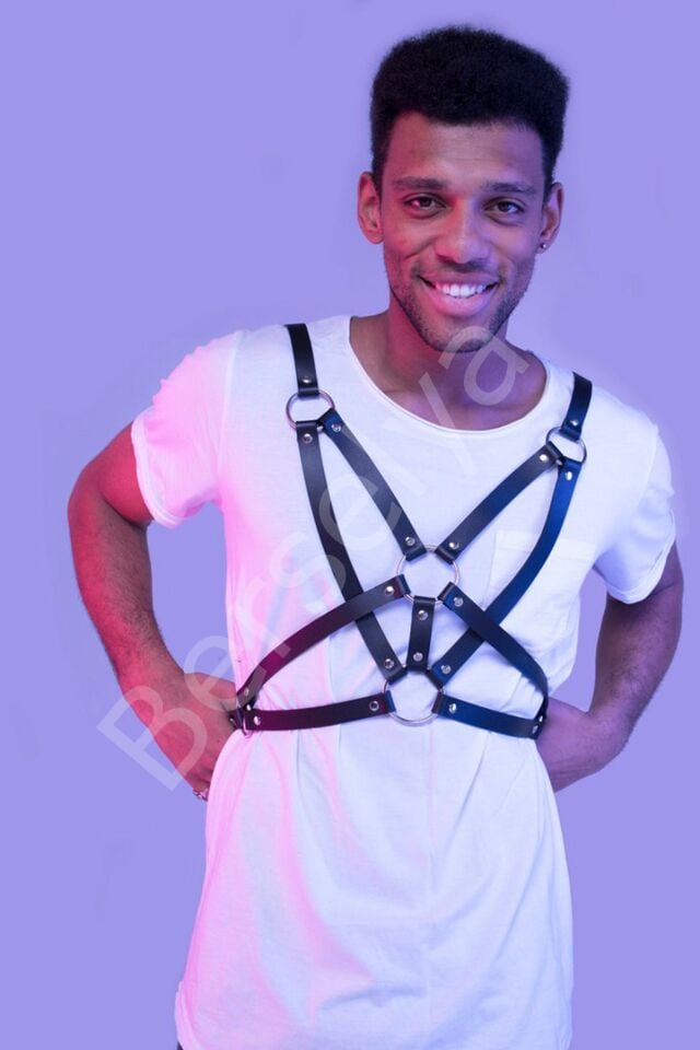 Şık Tasarım Erkek  Deri Fantazi Harness 1161