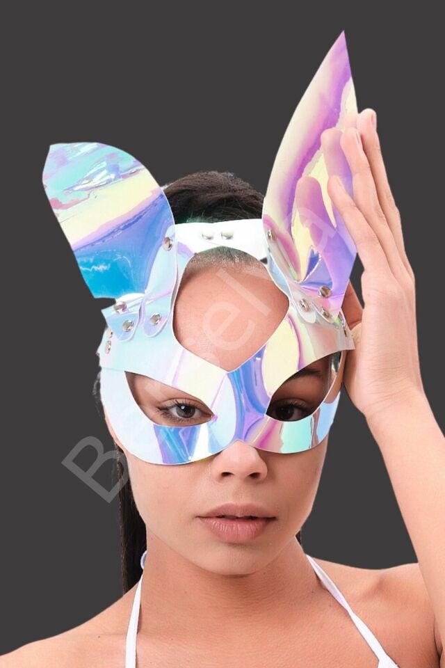 Gümüş Tavşan Kulaklı Maske 800425