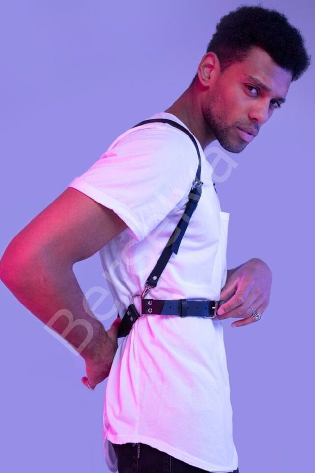 Deri Sade Erkek  Harness Askı 1162