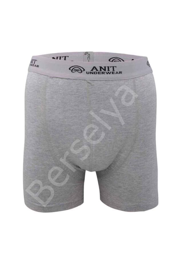 Kısa Paça Likralı Erkek Boxer Gri - 1115A