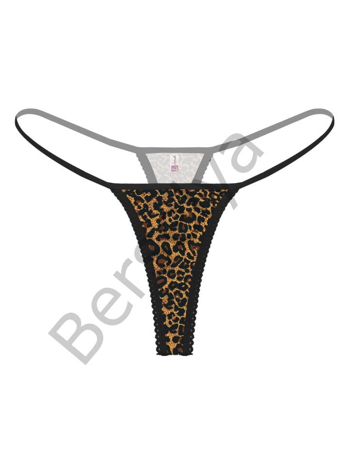 Leopar Desenli Büyük Beden Fantezi String